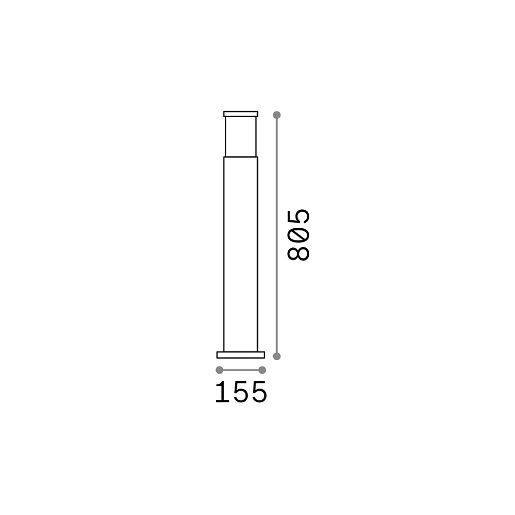 Borne d'Éclairage Extérieure Anthracite - Luminaire Tronco Ideal Lux