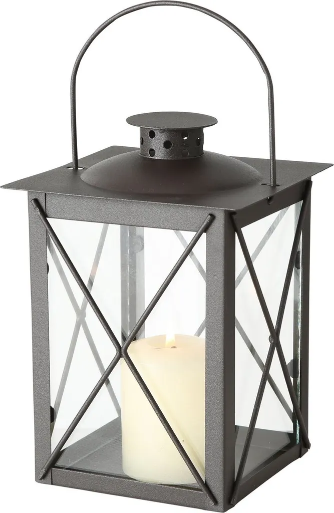 Lanterne de Table pour Ambiance Cocooning - Photophore Déco 20 cm Noir