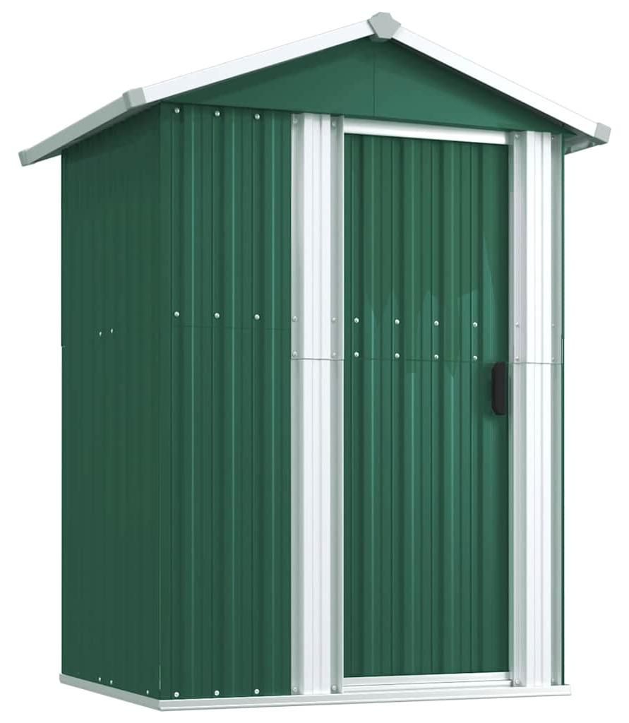 vidaXL Geräteschuppen Grün 126x97,5x177 cm Verzinkter Stahl Produktbild 