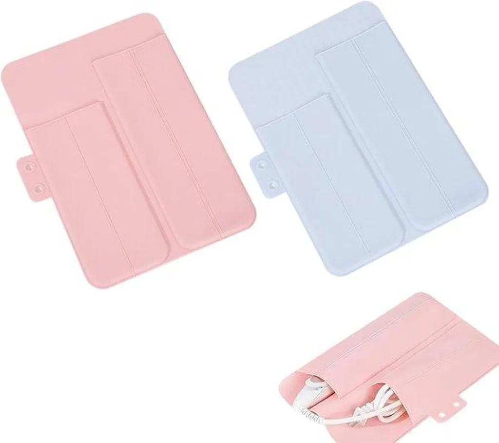 Tapis de coiffure en silicone souple - Set de 2 tapis noirs imperméables