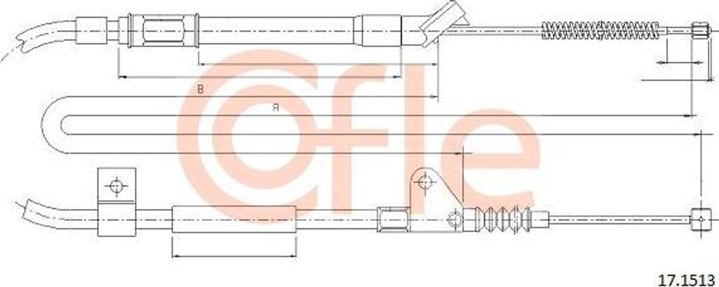 COFLE 17.1513 Seilzug, Handbremse OE 4642033100 kompatibel mit Camry