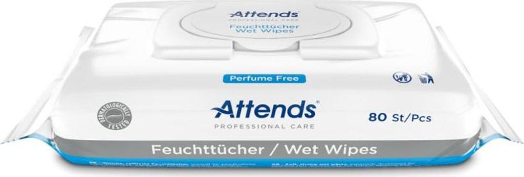Attends Care Wet Wipes - 1 paquet de 80 lingettes Image du produit 