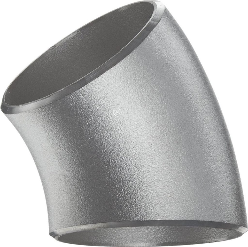 Edelstahl nahtlos Rohrbogen 45° DN150 Ø 168.3 x 4.5 mm | Werkstoff: 1.4541 V2A