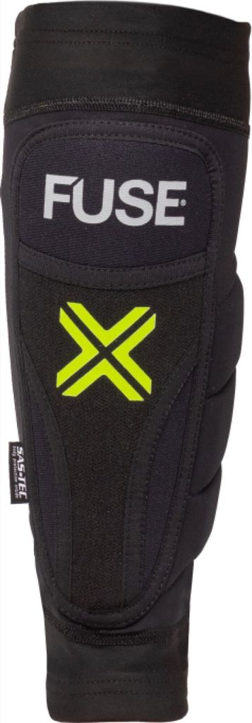 FUSE Protection Omega Schienbeinschoner inkl. Whip Schwarz-Neongelb (XXL)