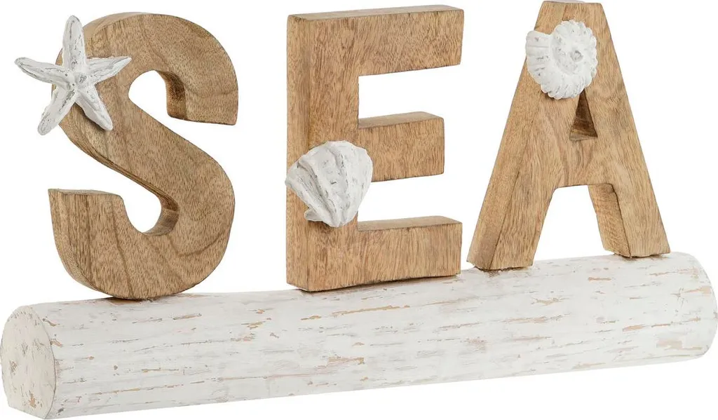 Grande sculpture décorative Home ESPRIT Sea 47 cm design blanc naturel