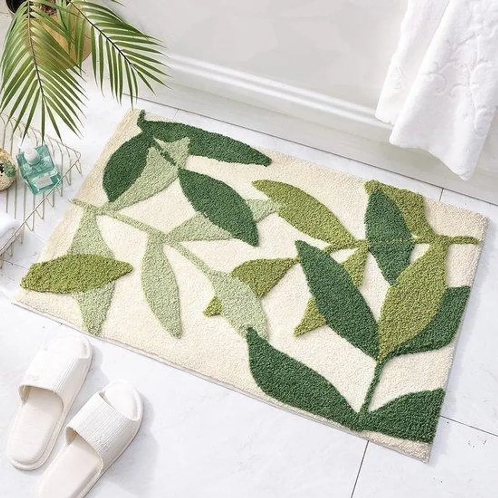 Tapis de bain antidérapant microfibre 50x80 cm absorbant et moelleux