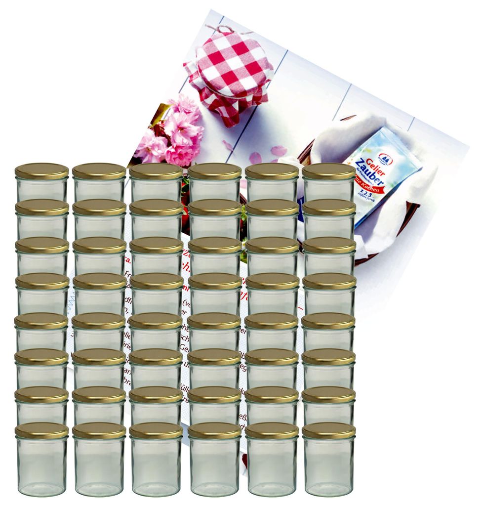 48er Set Sturzglas 350 ml Marmeladenglas Einmachglas Glas Produktbild 