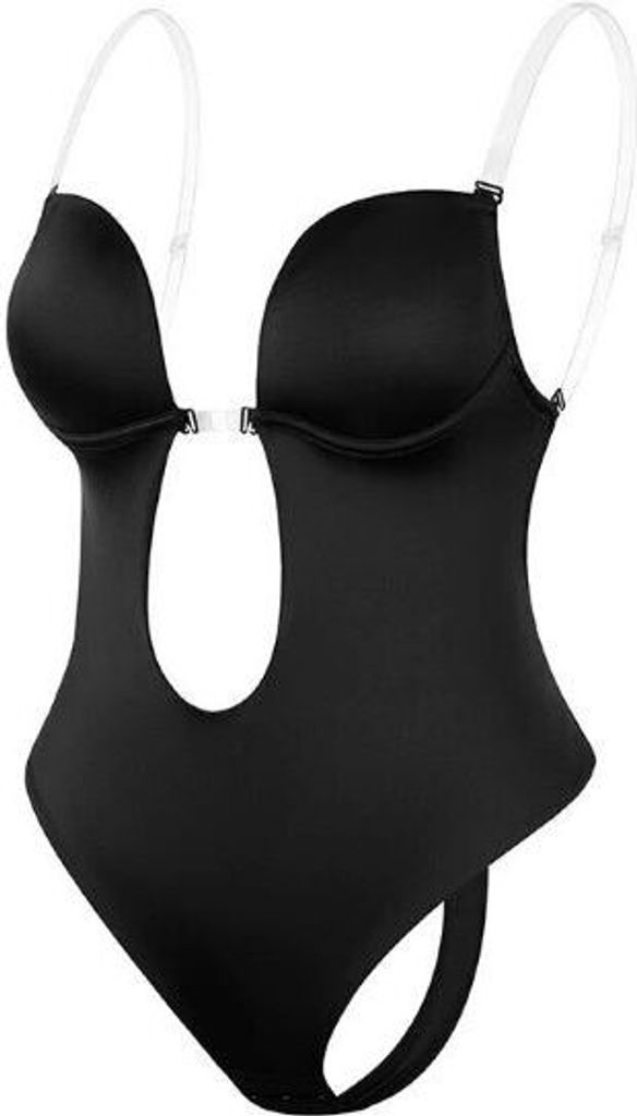 Damen-Bodysuit mit offenem Rücken - SILKLINE Schwarz XL