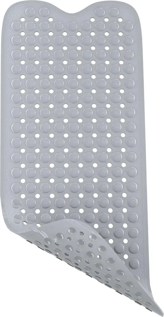 Tappetino da bagno antiscivolo Intirilife in grigio - Tappetino da doccia resistente alle muffe e privo di BPA, lavabile in lavatrice