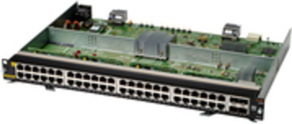 HPE Aruba 6400 48-port 1GbE Class 4 PoE and 4-port SFP56 v2 Module - Switch - L3 - 48 x 10/100/1000 (PoE) + 4 x 50 Gigabit Ethernet SFP56 - an Rack...