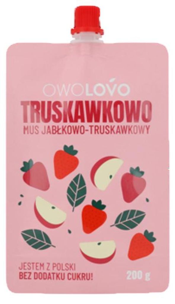 Mus jabłkowo-truskawkowy 200g * TRUSKAWKOWO OWOLOVO Zdjęcie produktu 