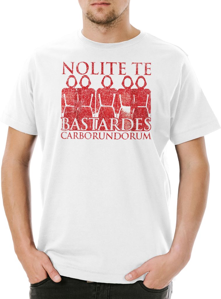 Urban Backwoods Nolite Te Bastardes Carborundorum, Herren T-Shirt, Farbe: Weiß, Größe: L