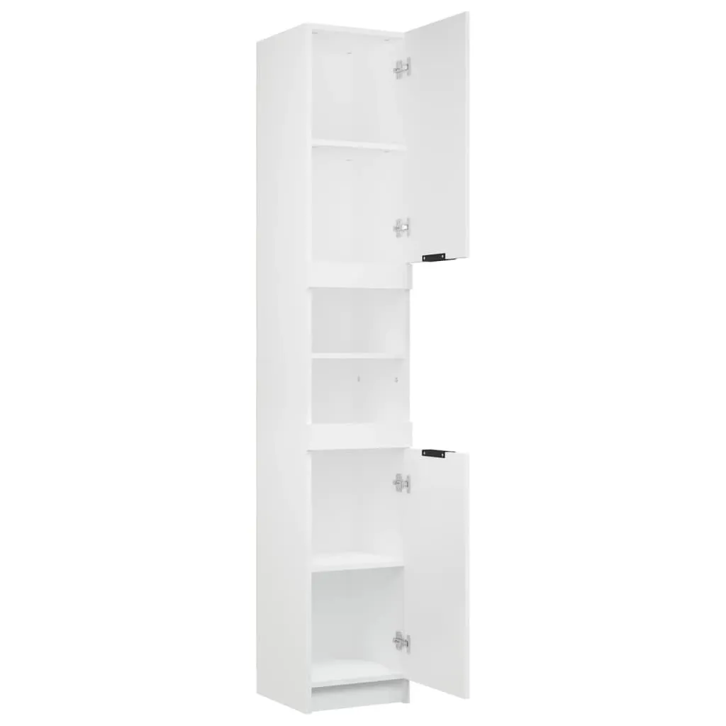 Maison Exclusive Mobile Bagno Alto Bianco 32x34x188,5 cm | Salvaspazio Casa - 8