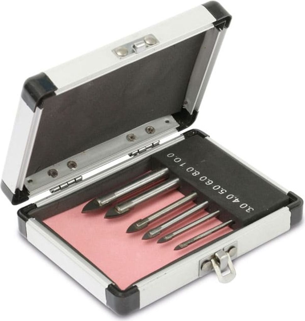 DAYTOOLS Glasbohrer in Alubox BS-G-6, 3...10 mm
