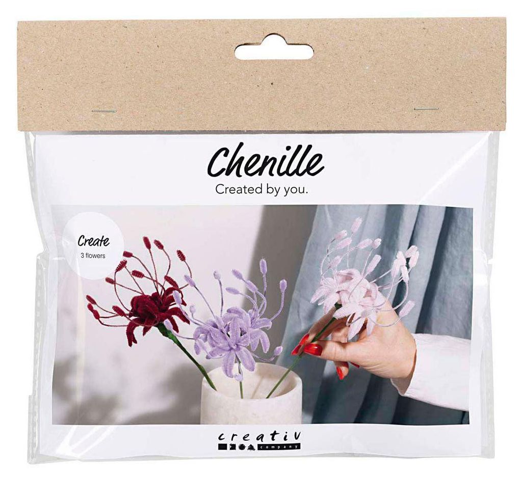 Creativ Company Mini-Hobby-Set Lilienblüten aus Chenilledraht hellrosa