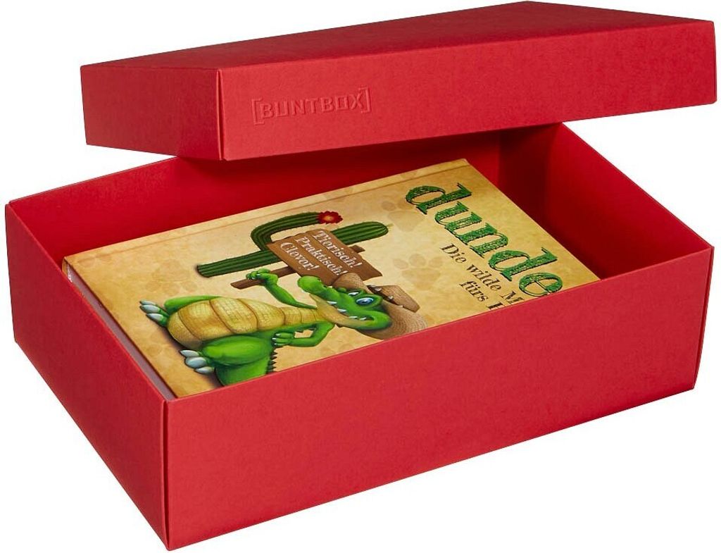 Buntbox Geschenkboxen l 3.6 l - 26.6 x 17.2 7.8 cm rot