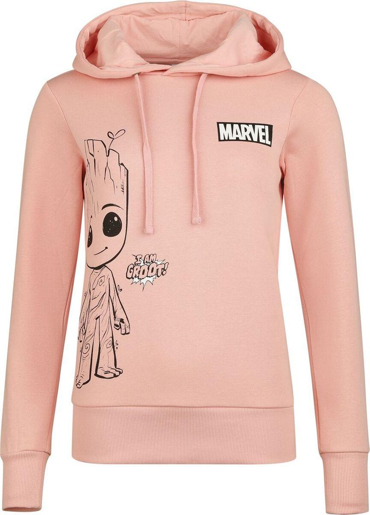 Guardians Of The Galaxy Kapuzenpullover Damen I Am Groot altrosa S