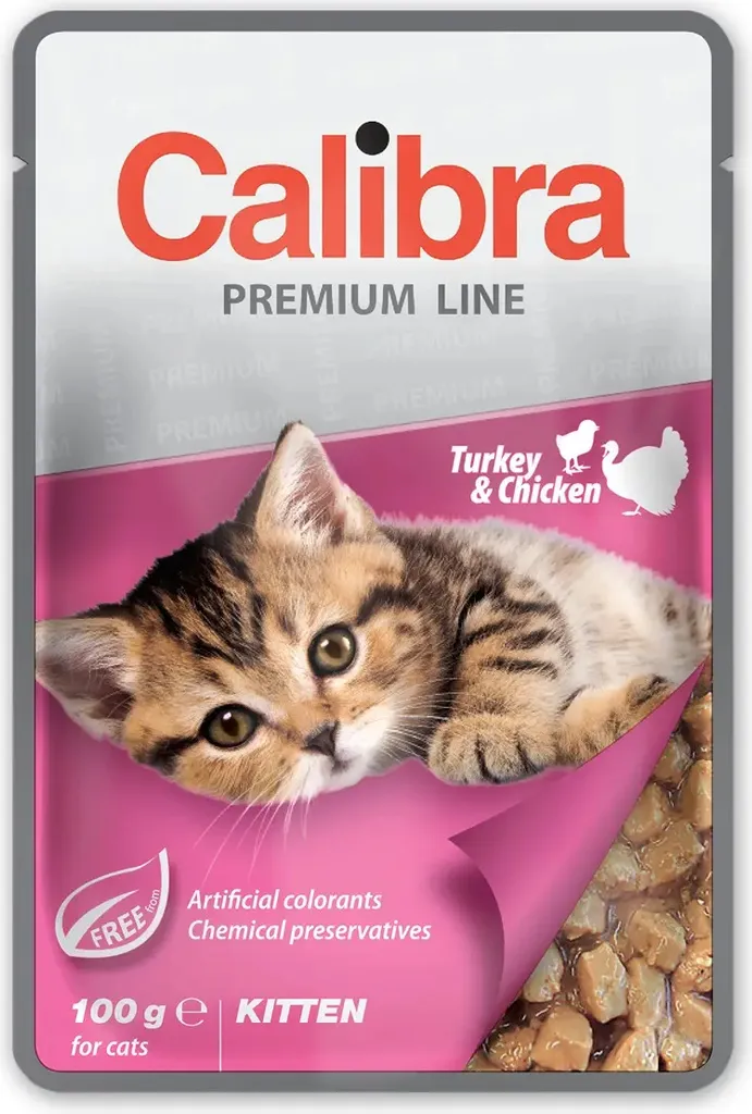 Alimentation Chaton Croissance Calibra - Pack 24 Sachets Dinde Poulet