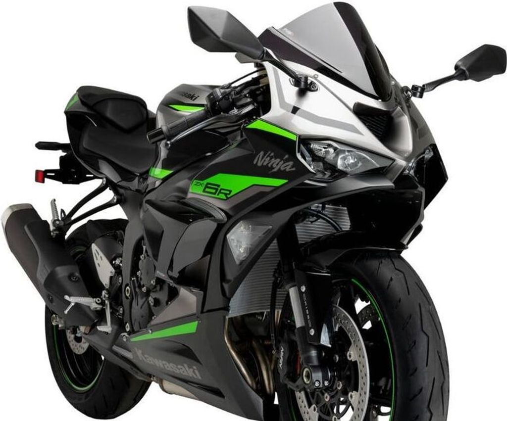 PUIG 21858N Race Side Spoiler passend fuer KAWASAKI ZX-6R NINJA Schwarz