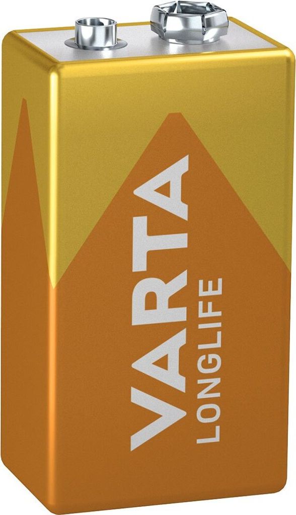Varta Longlife Alkaline Mangaan Batterij, type 6LR61, 9V Productafbeelding 