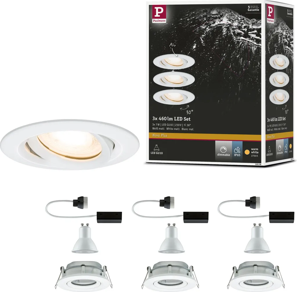 Illuminazione Design Paulmann Nova Plus | Set 3 Luci LED da Incasso - 1