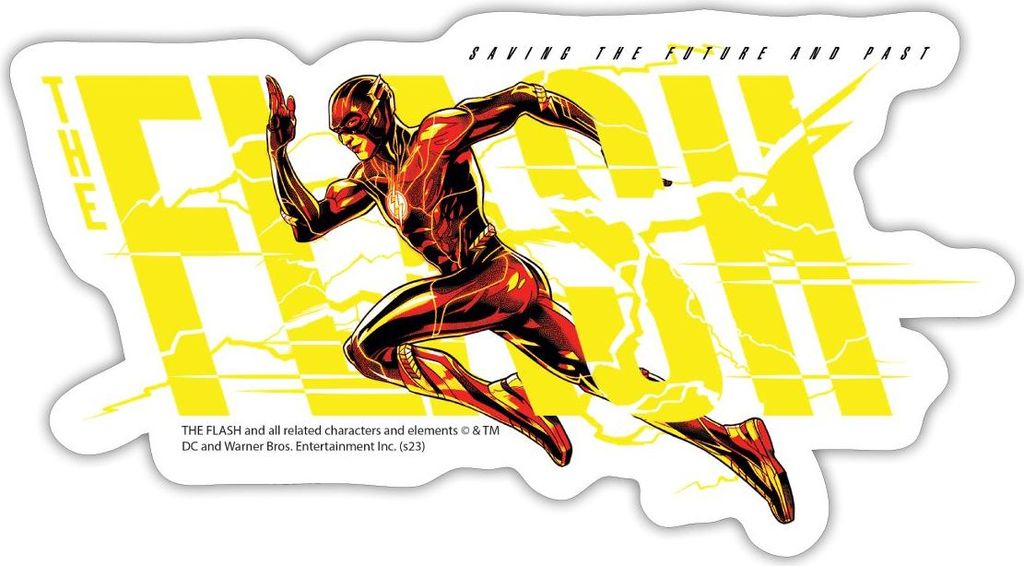 Spreadshirt The Flash Speedster Mit Logo Sticker Aufkleber, 10 x 10 cm, Mattweiß