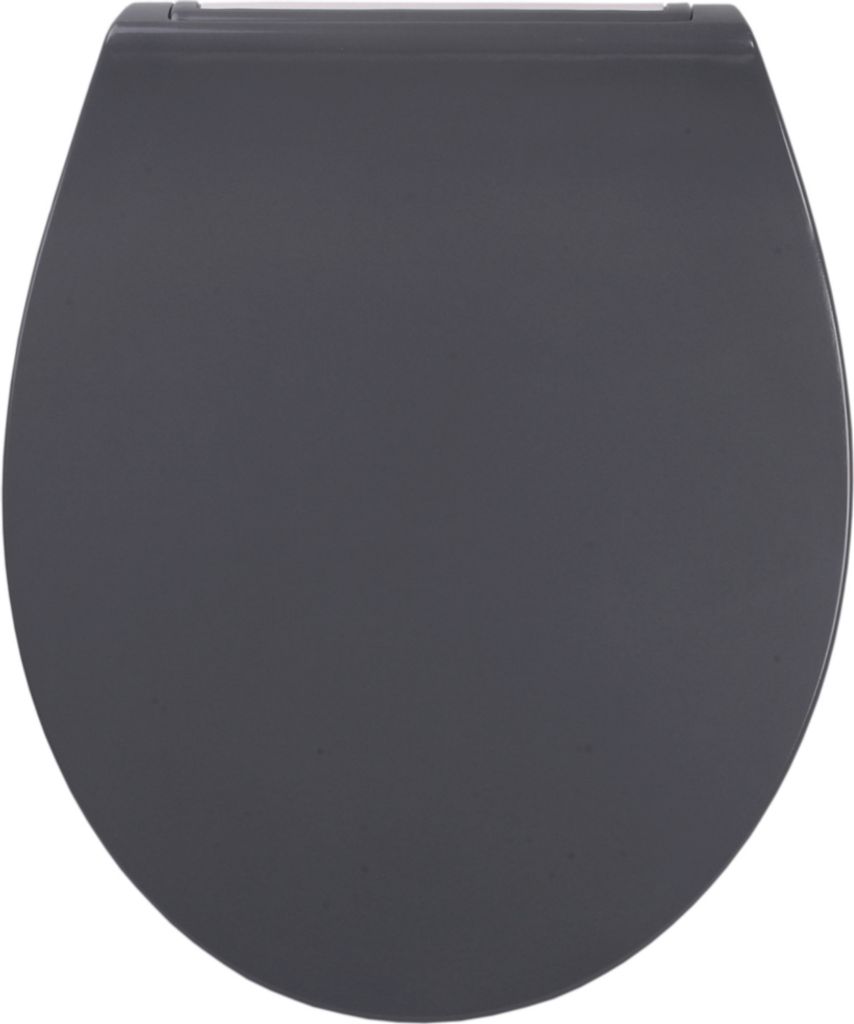 SANILO WC-Sitz mit Absenkautomatik Flat Grau, Toilettendeckel direkt vom Hersteller, Klodeckel, Klobrille, WC Deckel, Toilettensitz, Toilettenbrille
