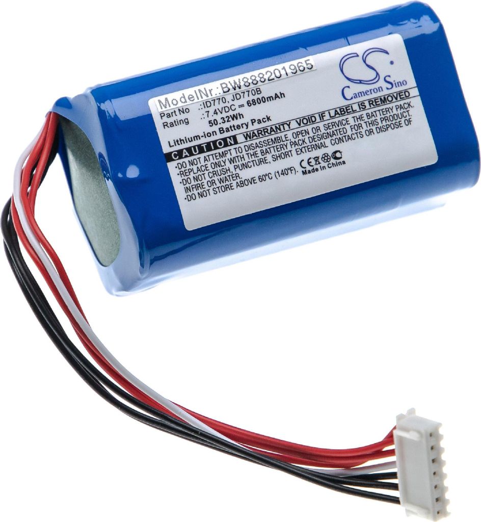 vhbw Akku Ersatz für Sony ID770, JD770B für Lautsprecher Boxen Speaker (6800 mAh, 7,4 V, Li-Ion)