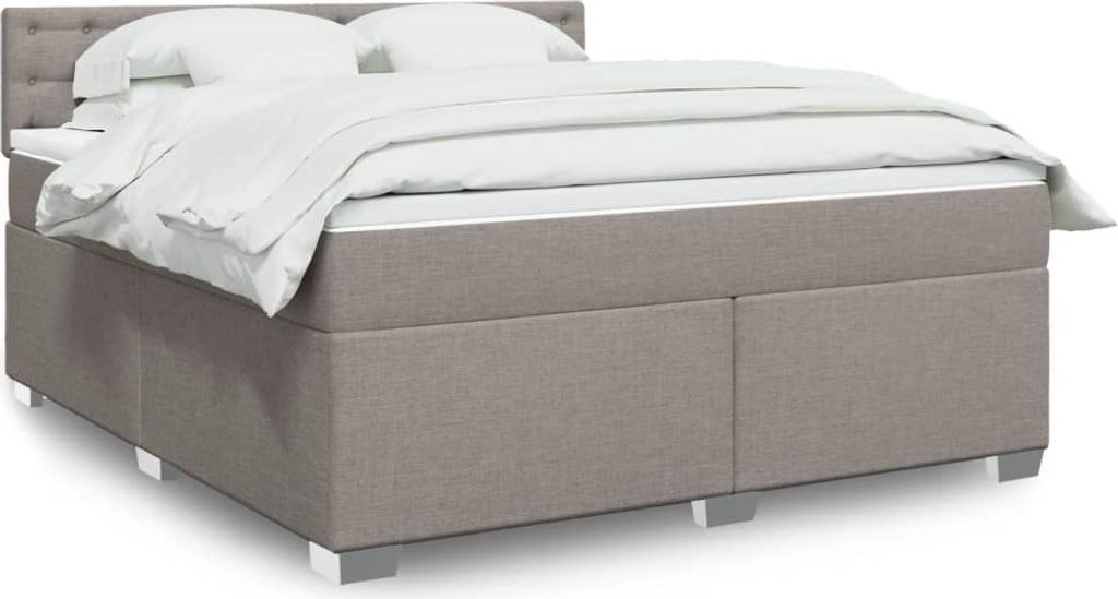 Maison Exclusive - Boxspringbett mit Matratze Taupe 180x200 cm Stoff