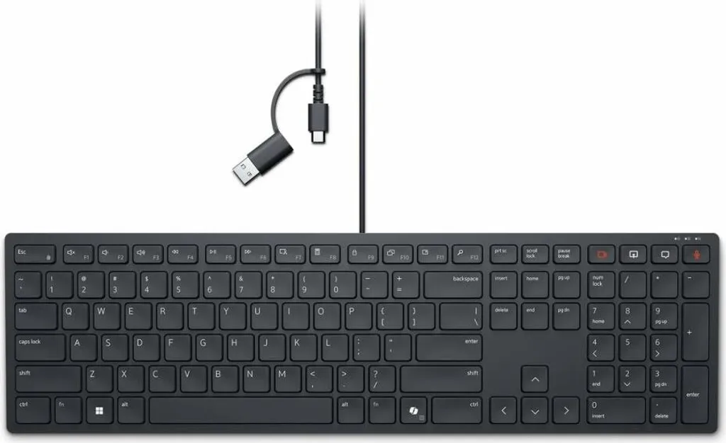 Dell Pro Silent Wired Keyboard KB525C - Tastiera con Tasto AI Copilot