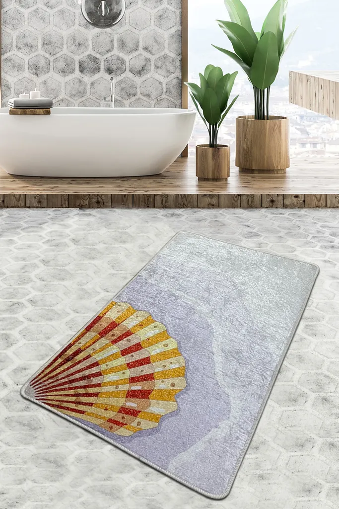 Tapis de bain antidérapant Mijolnir Concha CHL5119 contre les glissades