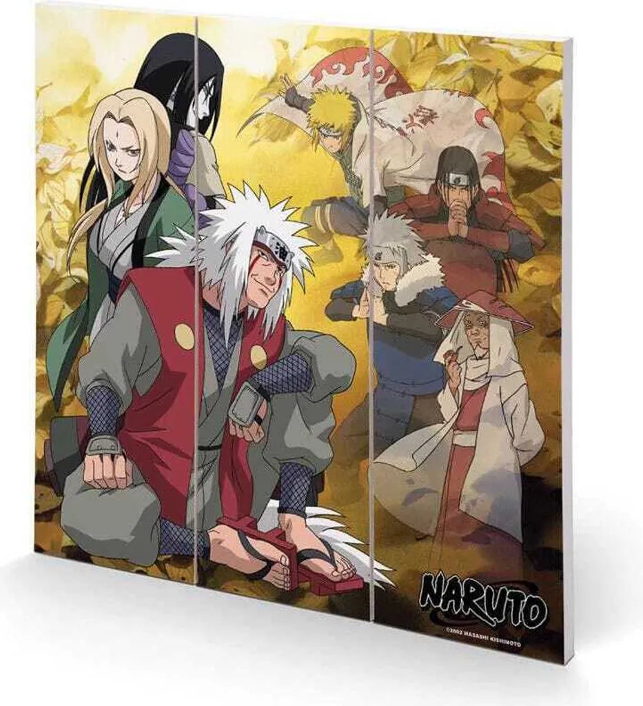 Estampe sur Bois Naruto Décoration Murale Style Japonais Traditionnel