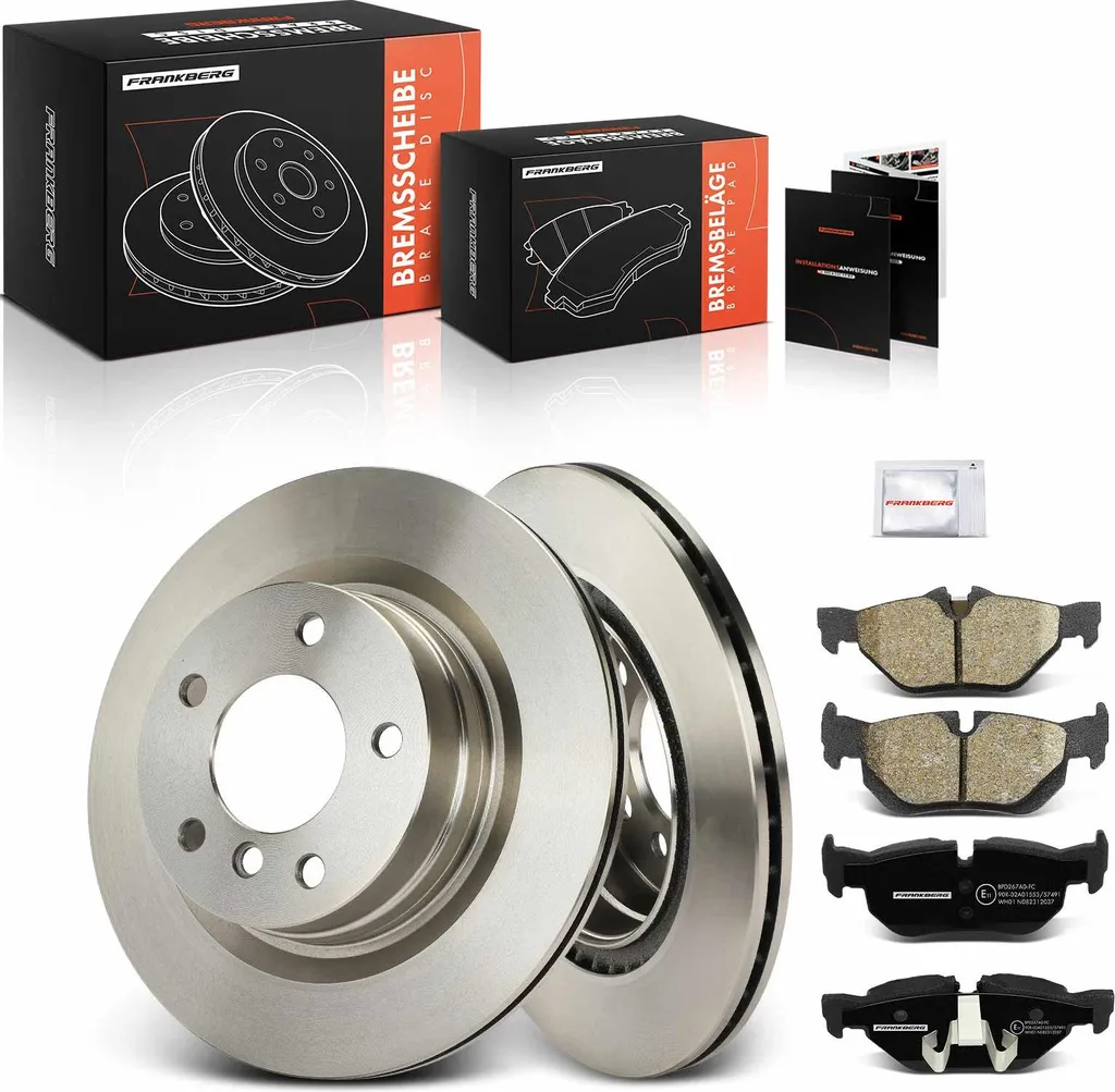 Frankberg 2 disques et 4 plaquettes de frein arrière pour BMW E90 E87