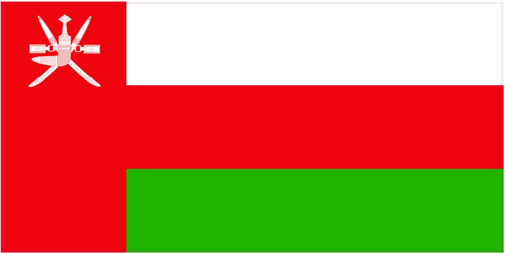 Kiwistar WANDTATTOO Sticker Fahne Flagge Aufkleber Oman 80 x 40cm - Dekoration für Kinderzimmer Schlafzimmer Wohnzimmer Küche Badezimmer