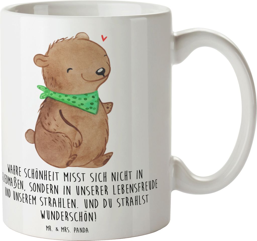 Mr. & Mrs. Panda Kaffeebecher Bär Dysmelie - Weiß - Geschenk, haferl, Becher, Tasse, Pott, schöne
