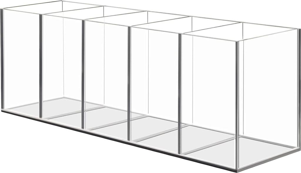 Transparente Make-up Pinsel und Stifthalter - Schreibtisch Organizer - 5 Fächer