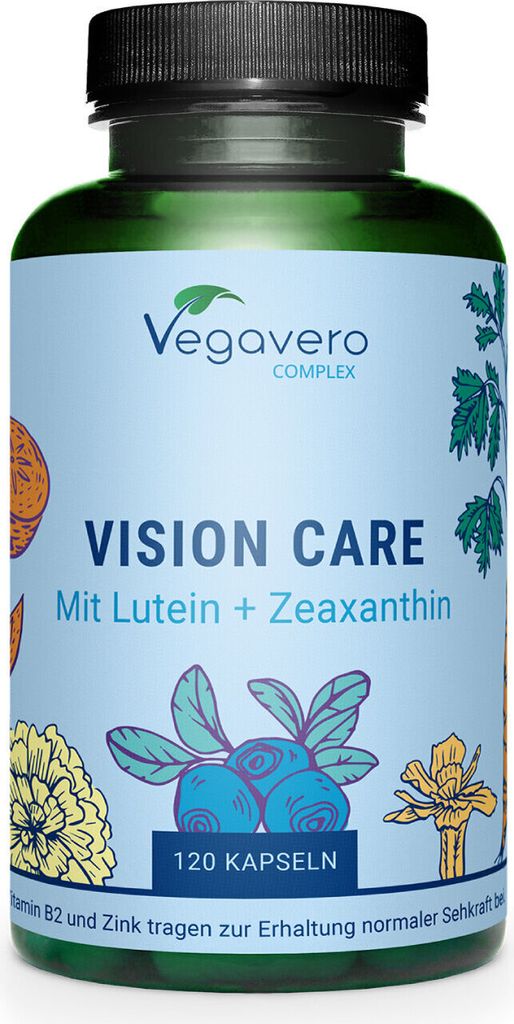 Vegavero Vision Care Complex | 120 Kapseln | mit Lutein, Produktbild 