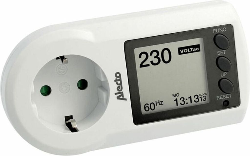 Stecker mit Stromverbrauchsmonitor Alecto Weiß 3680 W