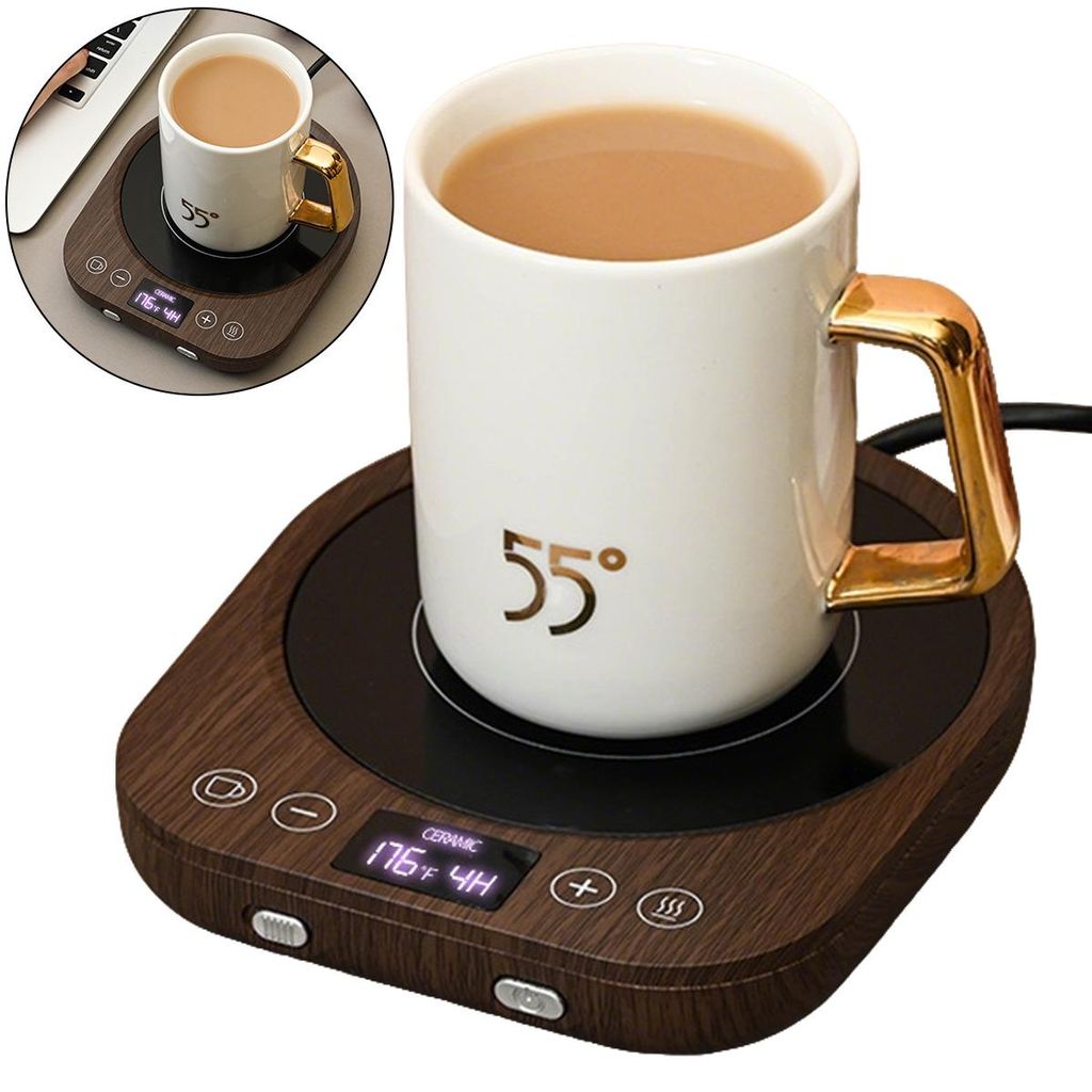 Kaffeetassenwärmer elektrisch, automatische Ein-/Ausschaltung, 9 Stufen, auch für Kerzenschmelzen, Zuhause & Büro