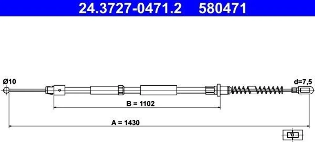 Acquista ATE 24.3727-0471.2 - Cavo Freno Originale Mercedes Sprinter