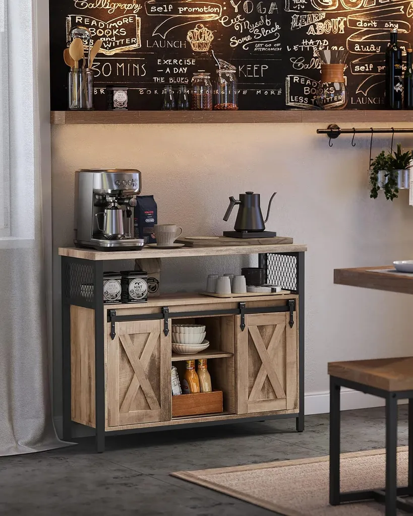 Commode Gain de Place pour Salon ou Cuisine avec Tablettes Ajustables - 2