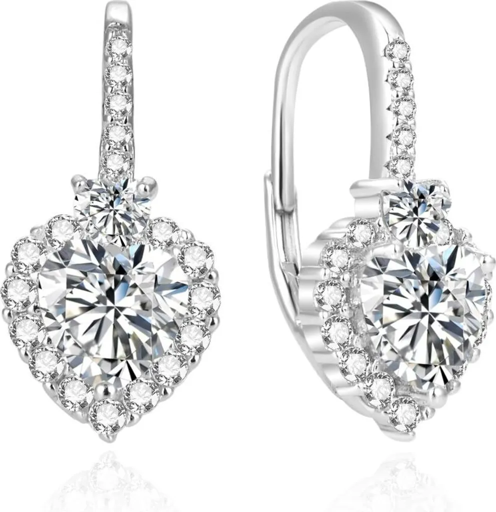 Pendantes argentées scintillantes AGUC389L - Bijoux Femme Chic