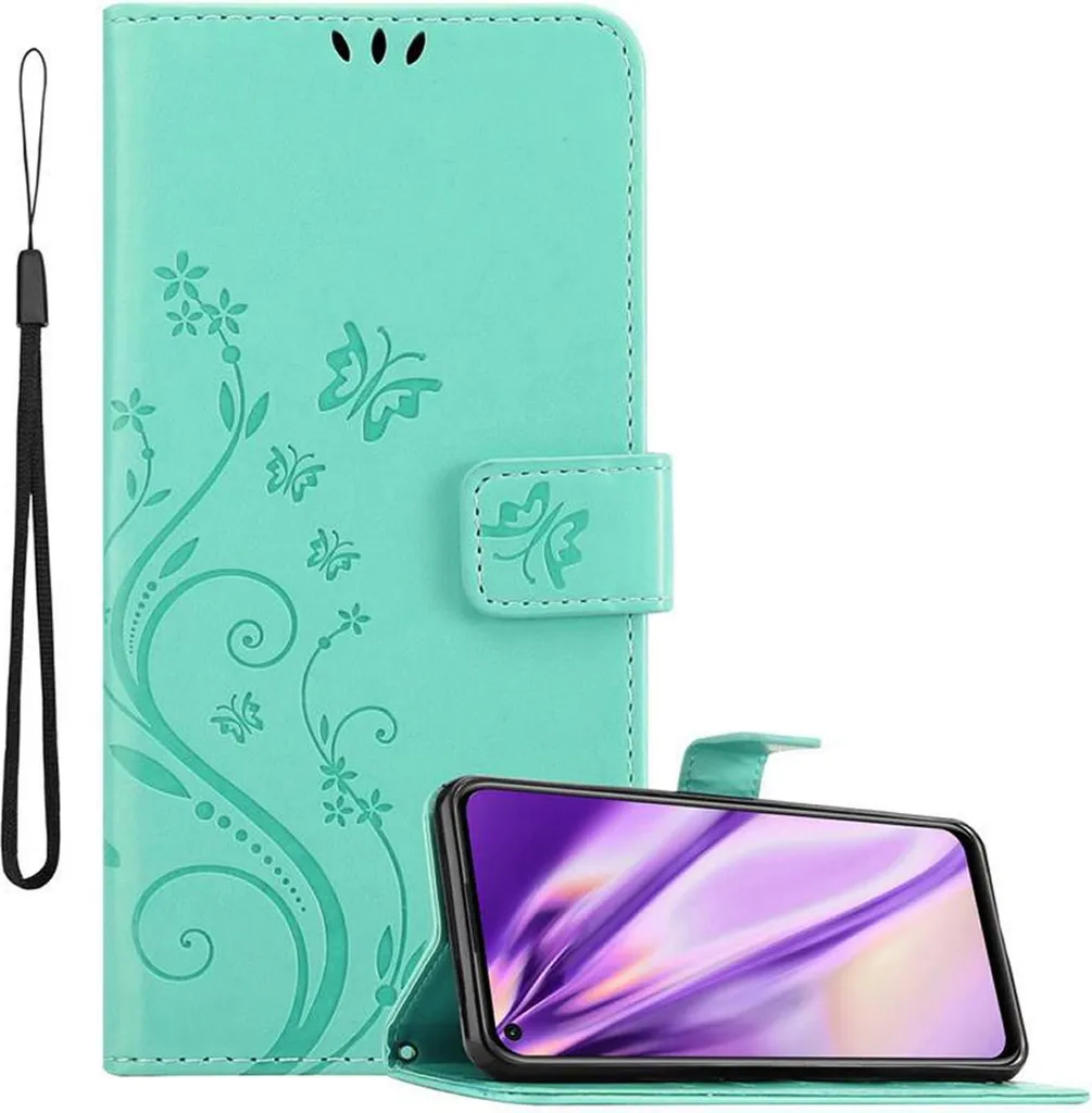 Cover Floreale Huawei Nova 7i / P40 Lite Turchese - Cadorabo Elegance