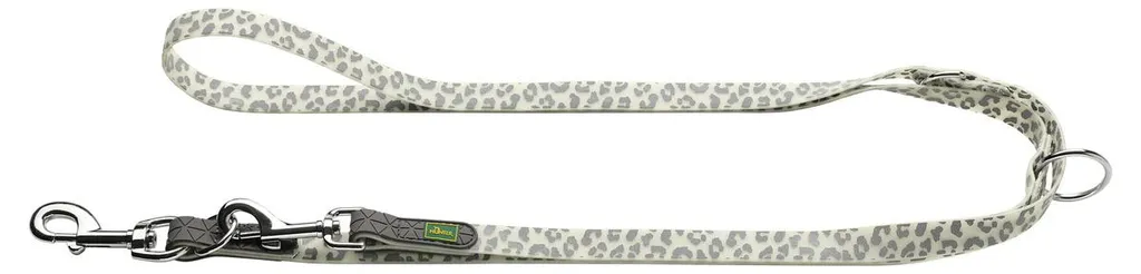 Laisse Hunter Convenience Reflect Glow Leopard 20/200 réglable néon