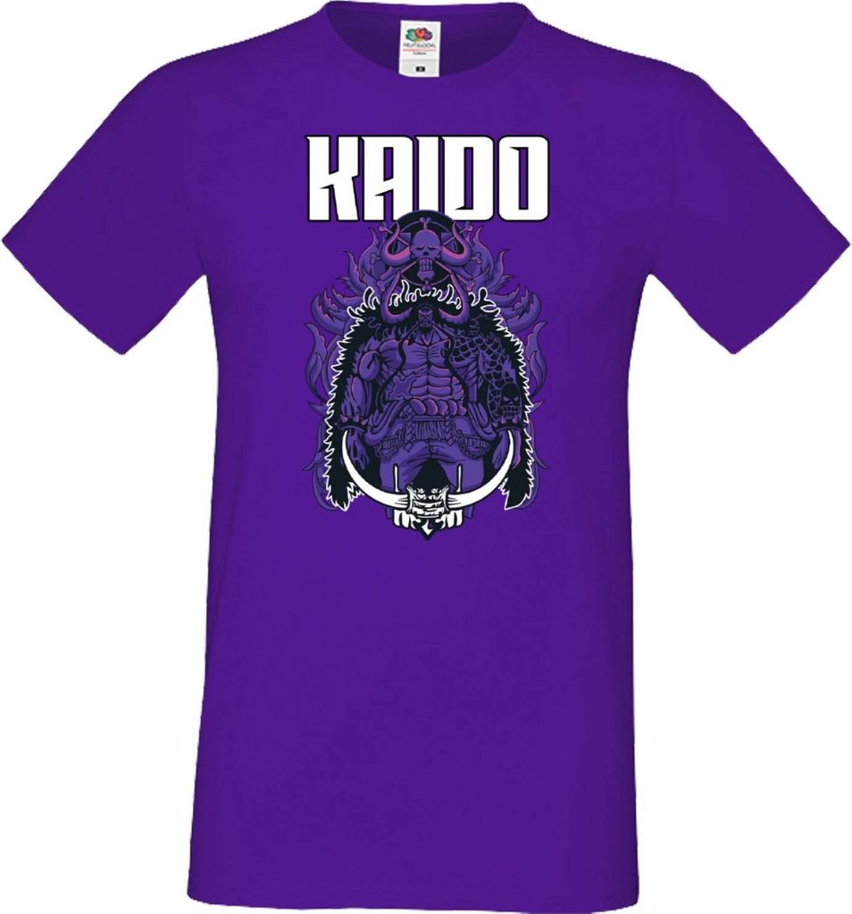 Herren T-Shirt Anime Manga One Manga Piece Anime Kaidou Kaidou, Man 3XL / Lila