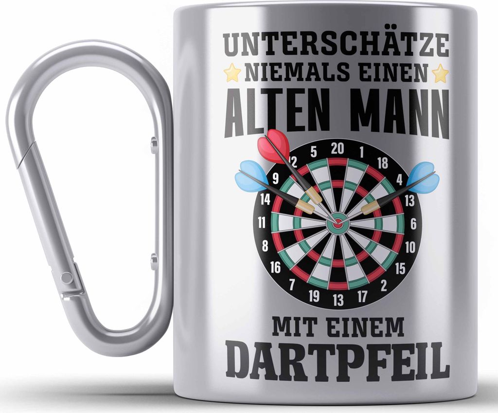 Trendation - Dart Edelstahl Tasse Karabiner Unterschätze Produktbild 