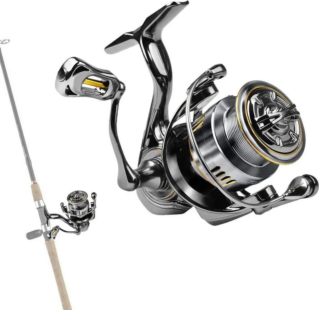 Angelrolle, Glatter 52:1 Übersetzungsverhältnis, Langlebiges Nylonmaterial, LA1500S