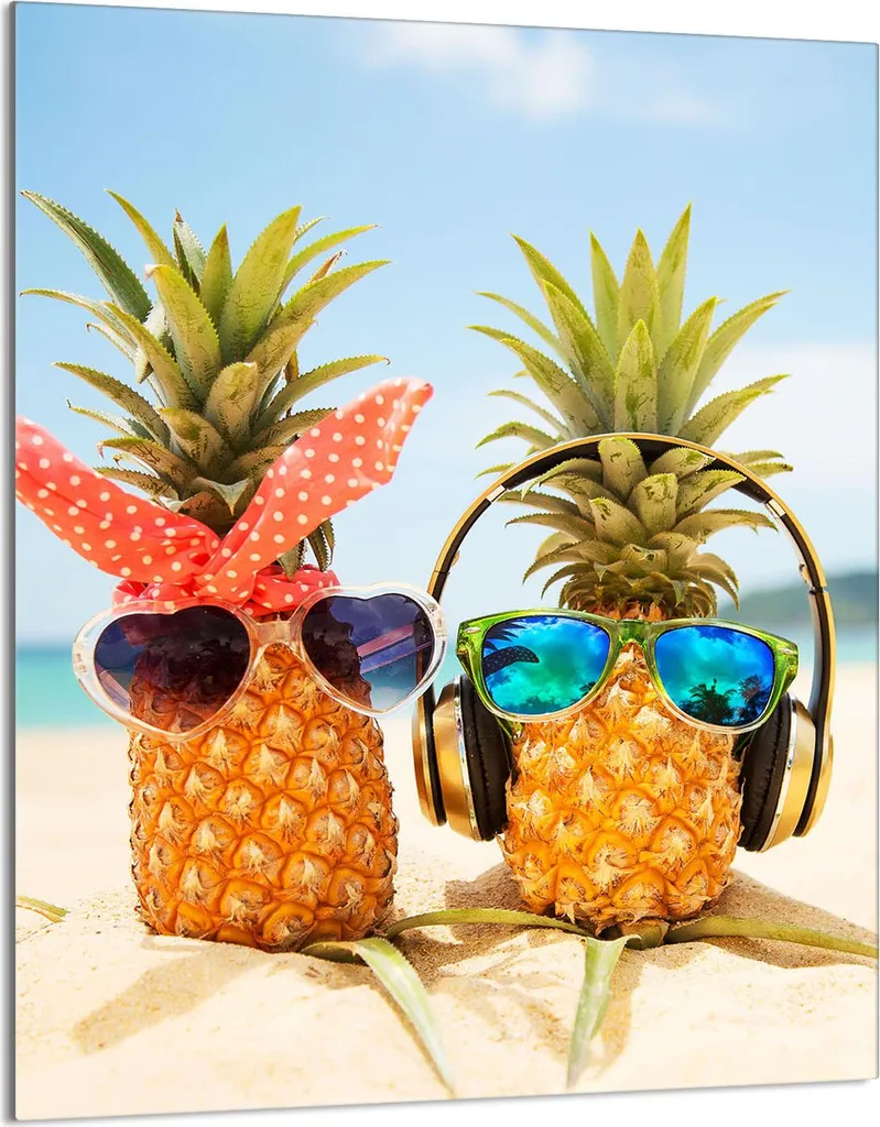 Tagliere Vetro 40x52 Coprifornelli Ananas - Proteggi Induzione e Gas