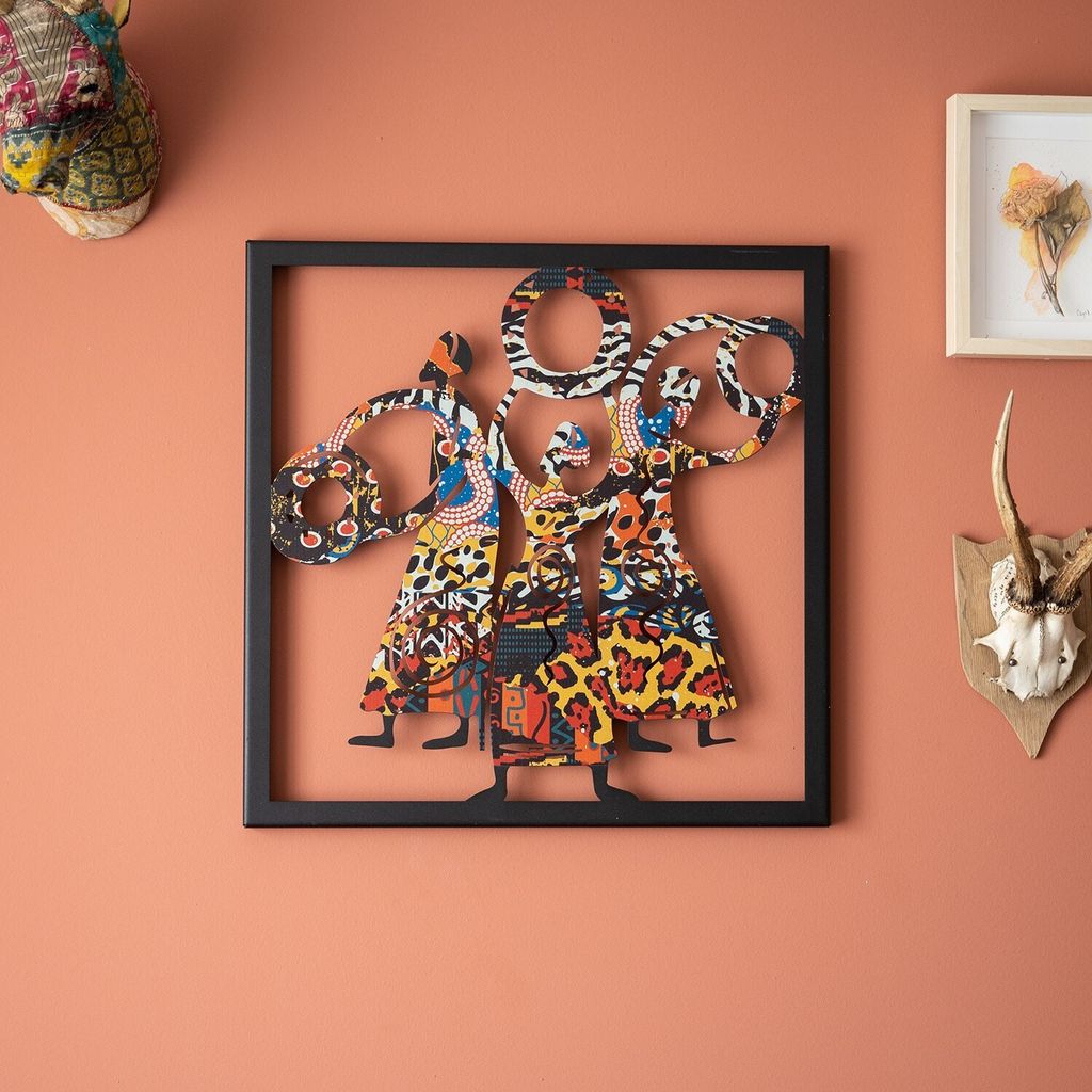 Wallity, Etta- ATP1108, Schwarz, Sonstige Wohndekorationen, 45 x 45 cm, 100% Stahl (Dicke: 1