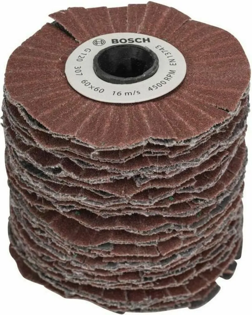 Brosse Bosch ø 60 mm grain 120 flexible pour ponçage de contours